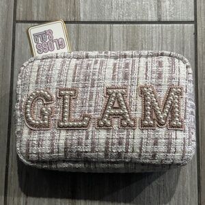 Gloss & Glo Tweed GLAM Cosmetic Bag
